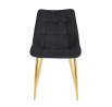 Židle velvet černá / zlaté nohy J262-1
