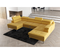 Rohová sedací souprava TOSCANIA MAX II 170x350x220 - žlutá , pravá