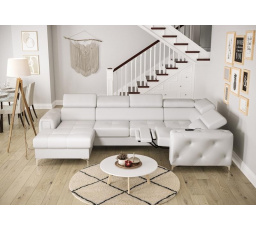 Rohová sedací souprava ORION MAX III , relax s funkcí spaní 165x320x190 přírodní kůže - přírodní kůže - volitelná barva, pravá