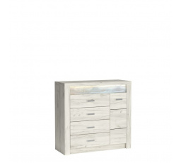 Komoda INDIANAPOLIS I17, craft bílý