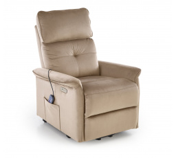 Elektricky polohovatelné a masážní křeslo SEMIR 2, Béžový Bluvel 40
