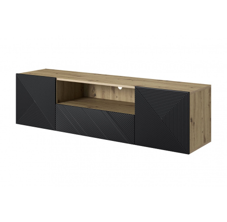 TV komoda Asha, dub artisan / černý mat TV komoda Asha, dub artisan / černý mat
