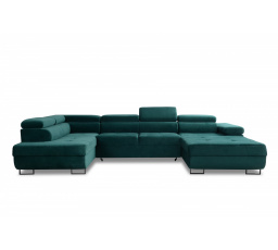 Rohová sedačka Annabelle U II s funkcí spaní / černé nohy