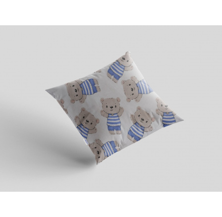 Krepový povlak na polštář 40x40 cm s dětským motivem medvídek