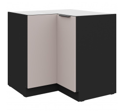 Dolní rohová skřínka ARONA - 90x90 ND 2F BB, Černá mat/Kašmír