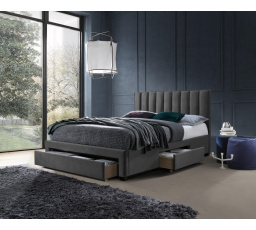 Postel s úložným prostorem GRACE 140, Šedý Velvet