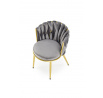 Jídelní židle K517, Šedá/Zlatá