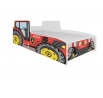 Postel s matrací TRACTOR RED 160x80 Červená