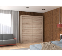 Šatní skříň s posuvnými dveřmi LINCOLN 180 Truffle+Truffle