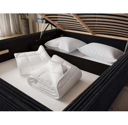 Pesillo postel + dřevěný rám / standardní zvedání / úložný box na lůžkoviny 140x200 Modullo 10 1