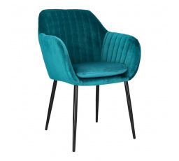 Židle Emilia Velvet lahvově zelená/černá