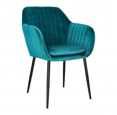 Židle Emilia Velvet lahvově zelená/černá Židle Emilia Velvet lahvově zelená/černá