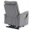 Polohovací křeslo, elektrické zabudované ovládání, šedá, látka, TV-929 GREY2