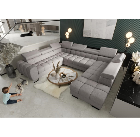 Rohová sedací souprava ASPEN MAX I 265x350x225 cm - šedá , levá