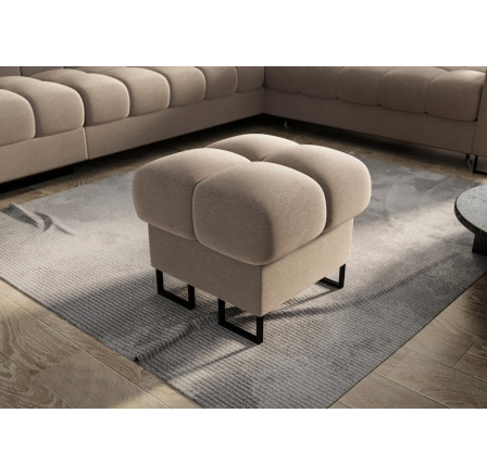 Taburet ASPEN 55x55 cm - béžová Taburet ASPEN 55x55 cm - béžová