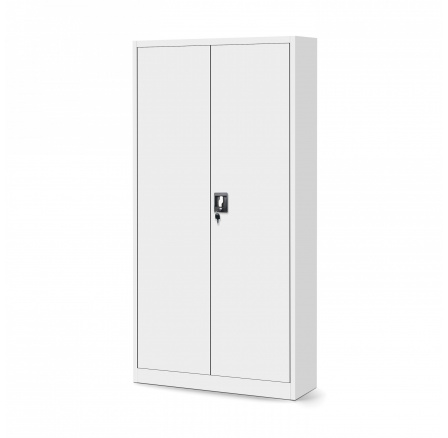 Kancelářská kovová skříň na dokumenty TOMASZ, 900 x 1850 x 450 mm, bílá