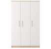 Šatní skříň 3D OMEGA III - 19, Dub Sonoma/Bílá