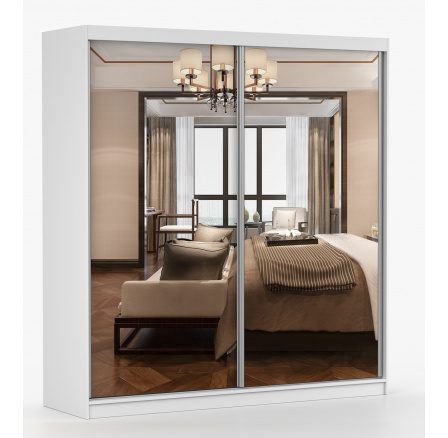 Šatní skříň MULTI 20 - 203 cm, Bílá