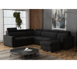 Sedací souprava Petrit U pravá Kronos černá