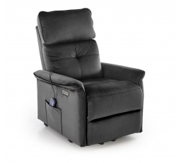 Elektricky polohovatelné a masážní křeslo SEMIR 2, Černý Bluvel 19