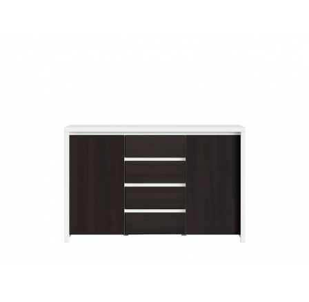 Komoda KASPIAN KOM2D4S bílá/wenge Komoda KASPIAN KOM2D4S bílá/wenge