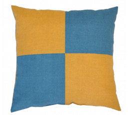 Veselý polštářek - žlutá/tyrkysová