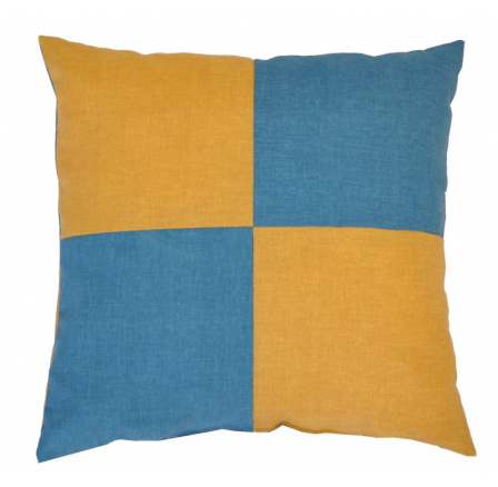 Veselý polštářek - žlutá/tyrkysová Veselý polštářek - žlutá/tyrkysová