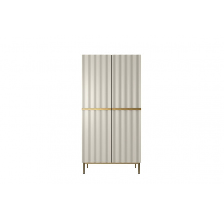 Šatní skříň Nicole, kašmír / zlaté nohy