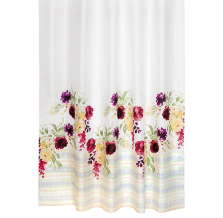 Koupelnový závěs Květy barevné