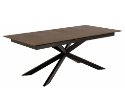 Stůl Irwine 200/240 cm hnědý/černý