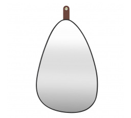 Zrcadlo Chigago černé s držadlem