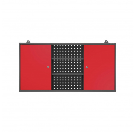 Závěsná garážová skříňka BEN, 1200 x 600 x 200 mm, antracitově-červená   