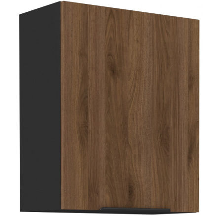 Horní skřínka MONZA - 60 G-72 1F, Černá mat/Ořech Horní skřínka MONZA - 60 G-72 1F, Černá mat/Ořech