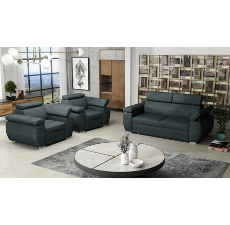 Sedací souprava Bodie 3+1+1 tmavě šedá