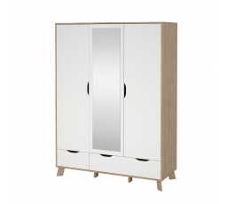 Šatní skříň Iker 709, jackson hickory/bílá