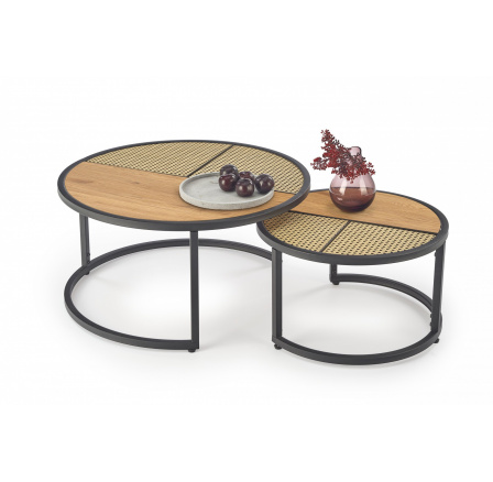 Konferenční stolek GARMINA, zlatý dub/černá Konferenční stolek GARMINA, zlatý dub/černá