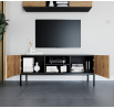 Tv komoda LANZZI 120, Černý Mat/Dub Artisan