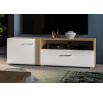 Televizní komoda ADAGIO 07, Dub Castello/Bílý lesk