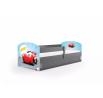 Dětská postel LUKI 1 s matrací, Grafit/Auto