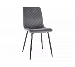 Jídelní židle DAREN VELVET, Šedý Bluvel 14/Černá