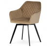 Jídelní židle, béžová, sametová látka, DCH-425 CAP4