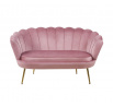 Sofa SF1-FXJG sametová růžová , nohy zlaté