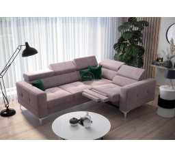 Rohová sedací souprava TOSCANIA , relax s funkcí spaní 185x250 - fialová , pravá