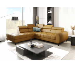 Rohová sedací souprava PORTO přírodní kůže 225x255 cm - levá, přírodní kůže - volitelná barva