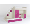Vyvýšená postel PARADISE 5, Kašmír Růžová lesk