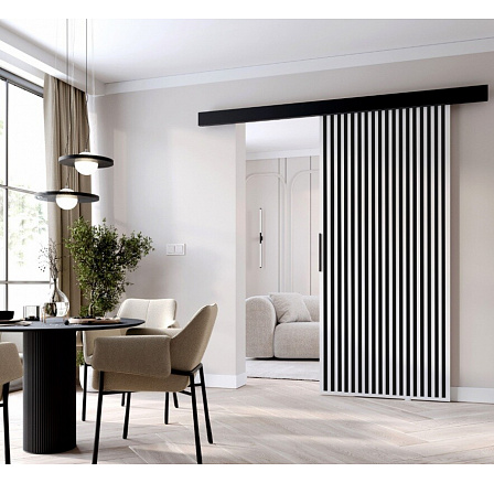 Posuvné dveře STANDART MIX L80, Bílá/Černá Posuvné dveře STANDART MIX L80, Bílá/Černá