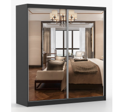 Šatní skříň MULTI 20 - 203 cm, Černá