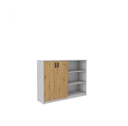 MAXIMUS 830 - komoda 2D s regálem, světle šedá/dub artisan (830 MALTA AR/LG KOMODA WYSOKA 2F) (3 balíky) "LP" (K150) MAXIMUS 830 - komoda 2D s regálem, světle šedá/dub artisan (830 MALTA AR/LG KOMODA WYSOKA 2F) (3 balíky) "LP" (K150)