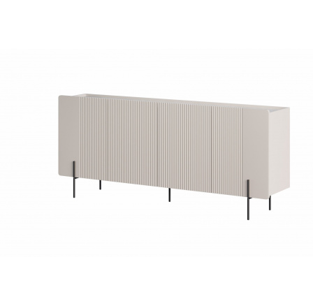 Komoda Malmi, kašmír / crema bianca / černé nožky