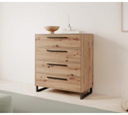 Komoda se zásuvkami ARIA Artisan+Černá